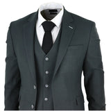 Mens Tweed Olive Green 3 Piece Suit Tailored Fir Classic Vintage 1920s Wedding