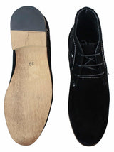 Mens Casual Suede Look Desert Ankle Boots Brown Black Navy Blue Leather Lined