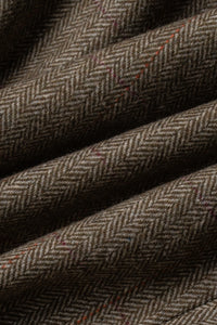 Herrenanzug aus olivgrünem Tweed mit Karomuster