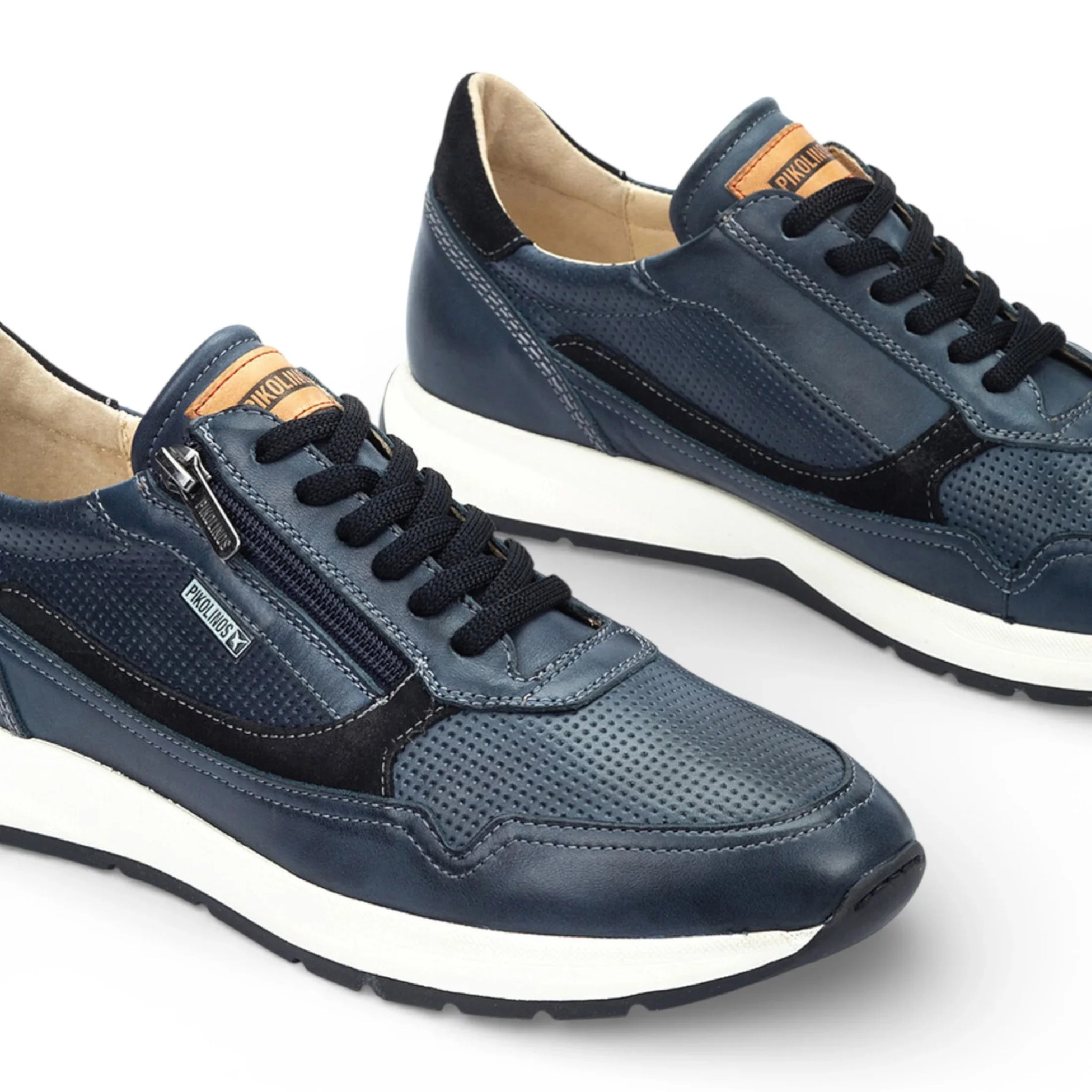 Getafe – Blaue Herren-Sneaker aus Leder, bequemer Tragekomfort