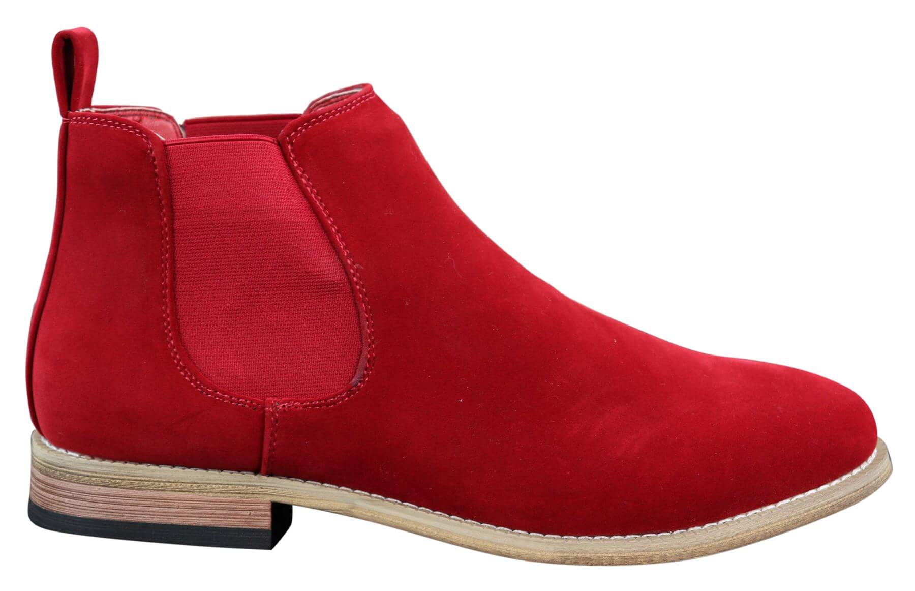 Mens Italian Suede Slip On Ankle Boots Smart Casual Desert Chelsea Dealer