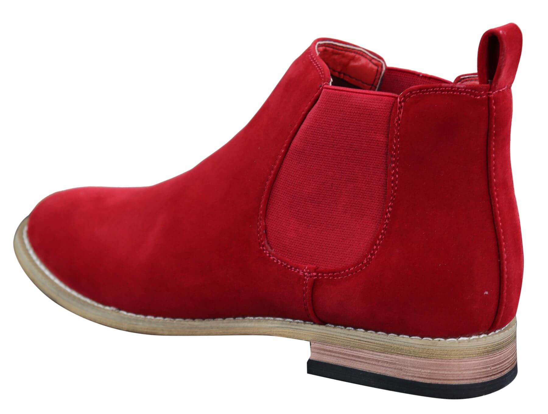 Mens Italian Suede Slip On Ankle Boots Smart Casual Desert Chelsea Dealer