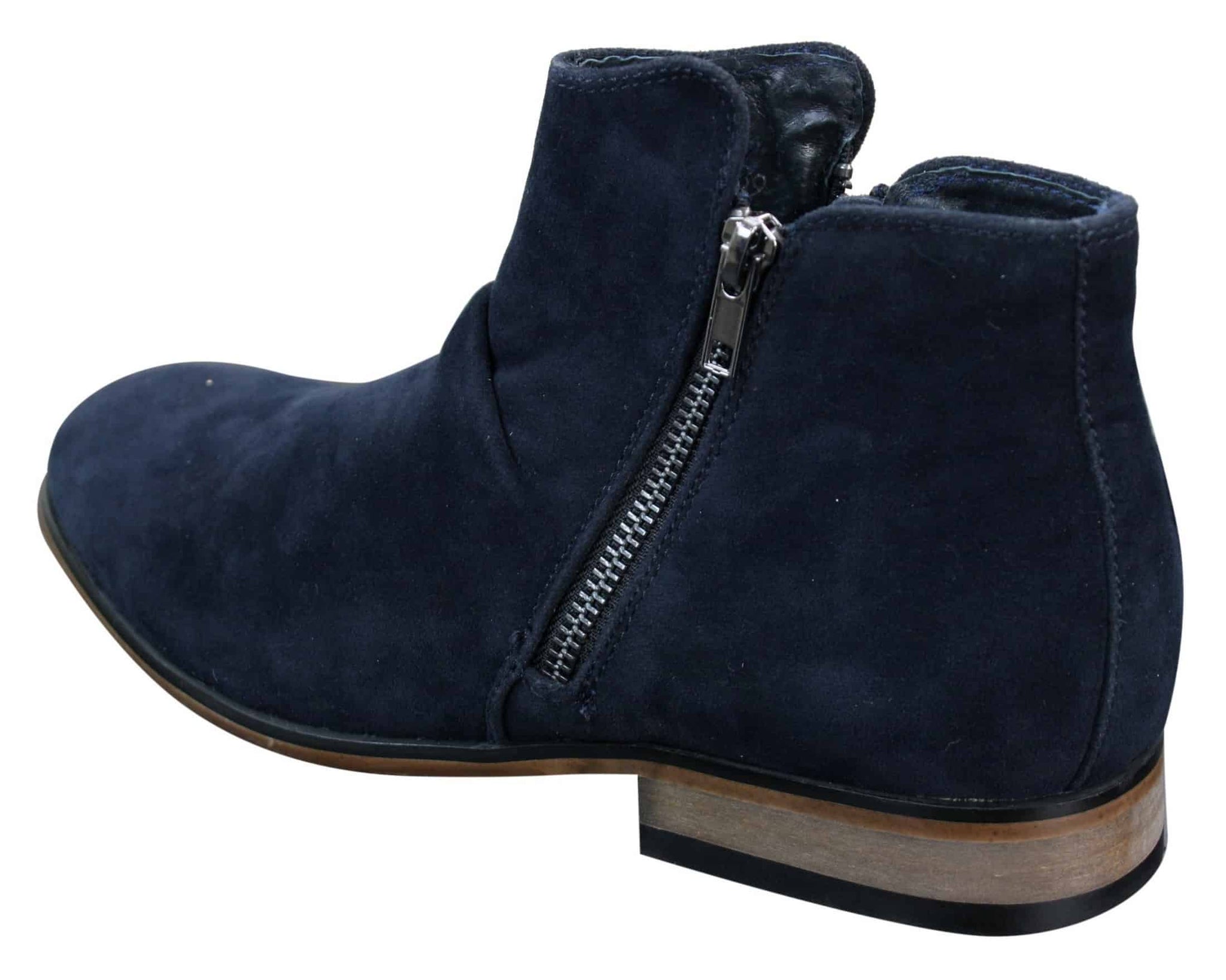 Mens Italian Suede Slip On Zip Ankle Boots Smart Casual Desert Chelsea Dealer