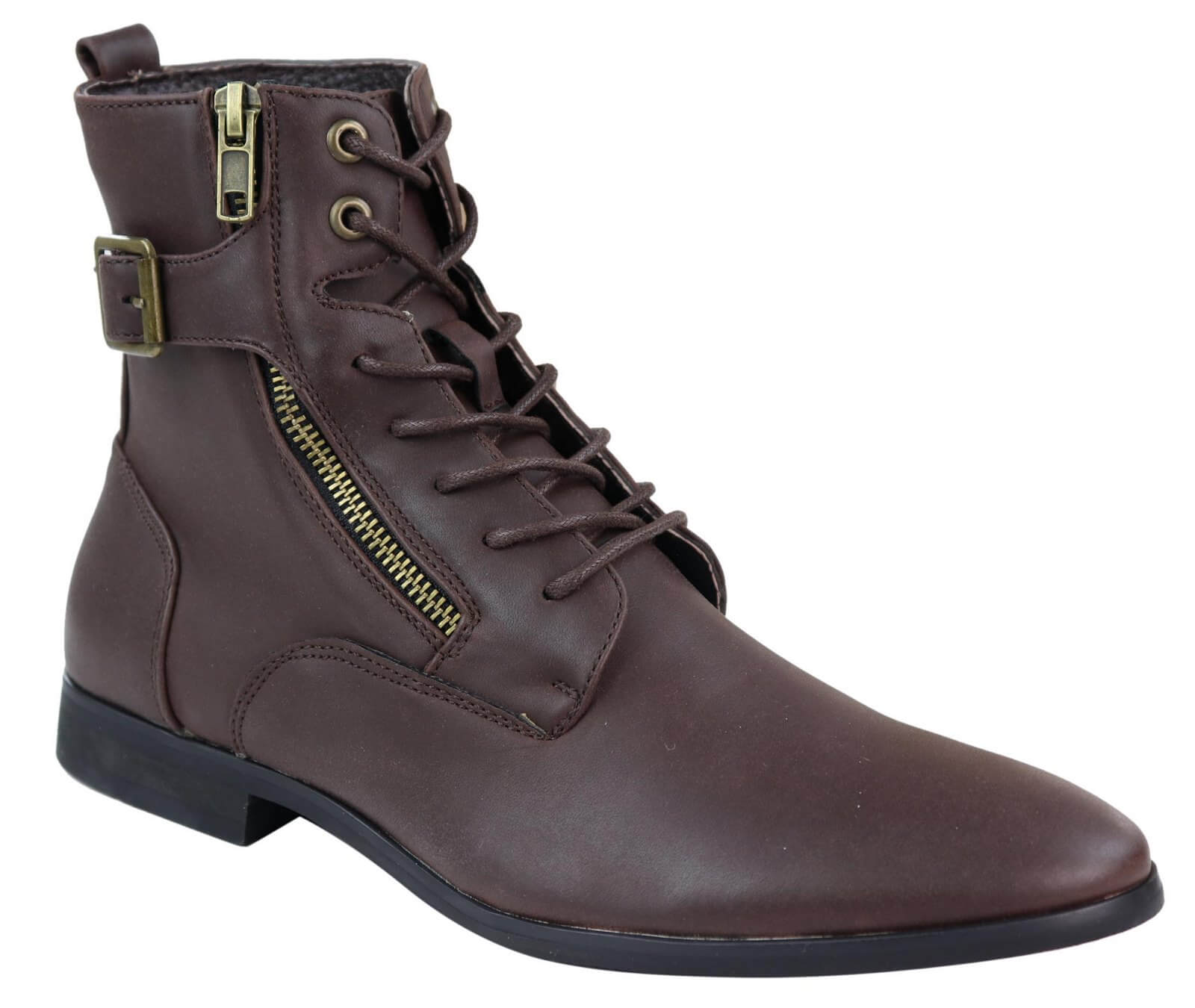 Mens Zip-Up Military Peaky Blinders Boots