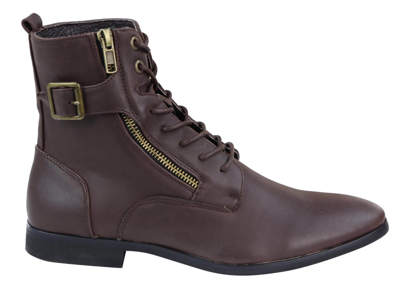 Mens Zip-Up Military Peaky Blinders Boots