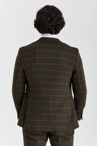 Harris - Grüner Tweed-Blazer mit Fischgrätmuster