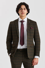 Harris - Grüner Tweed-Blazer mit Fischgrätmuster