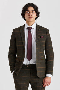 Harris - Grüner Tweed-Blazer mit Fischgrätmuster
