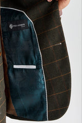 Harris - Grüner Tweed-Blazer mit Fischgrätmuster