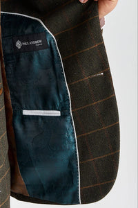 Harris - Grüner Tweed-Blazer mit Fischgrätmuster