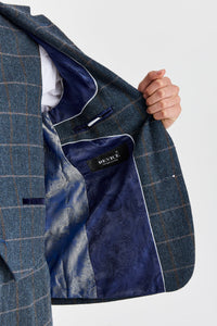 Harris – Herrenblazer aus marineblauem Tweed-Wollmischgewebe