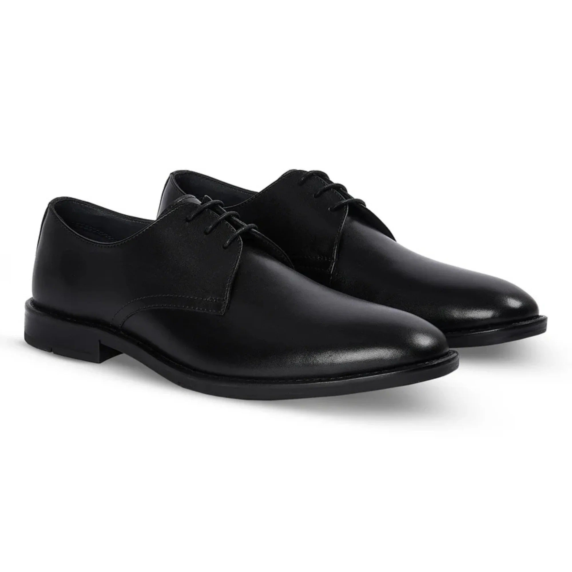 Henley – Schwarze, klassische Derby-Schuhe für Herren mit schlichter Zehenkappe