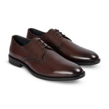 Henley - Braune Herren-Derbyschuhe mit klassischer, schlichter Zehenpartie