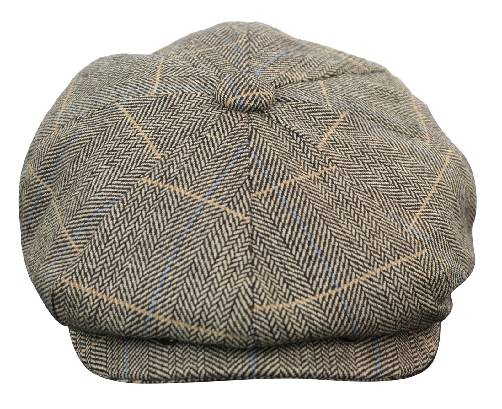 Mens Tweed Check Peaky Blinders Cap