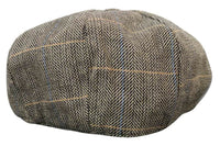 Mens Tweed Check Peaky Blinders Cap