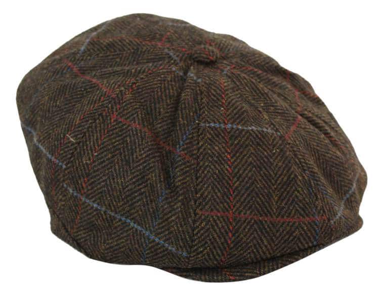 Men's Tweed 8 Panel Newsboy Hat