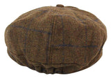 Men's Tweed 8 Panel Newsboy Hat