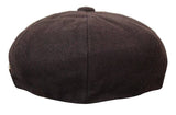 HT6363 - Mens Vintage Tweed Newsboy Peaky Blinders Cap - Brown/Wine