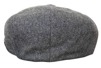 HT6364 - Mens Herringbone Tweed Newsboy Peaky Blinders Hat
