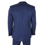 IM43 – Dreiteiliger Herrenanzug im Shelby-Stil mit Nadelstreifen, marineblau