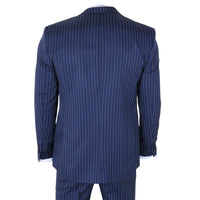 IM43 – Dreiteiliger Herrenanzug im Shelby-Stil mit Nadelstreifen, marineblau