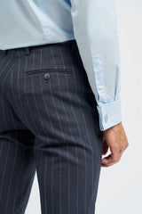 Invincible - Marineblaue Nadelstreifenhose für Herren