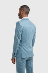 James – Hellblauer Herrenblazer mit Struktur