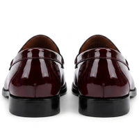 Joseph - Herren Penny Loafer aus burgunderrotem Lackleder