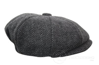 Kids Peaky Blinders Newsboy Tweed Herringbone 8 Panel Hat