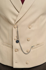 Zweireihige Herrenweste mit Kette - Cavani Lennox