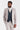 Leo Beige Anzug mit Harris Navy Tweed Weste