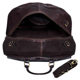 Genuine Leather Vintage Carry On Travel Bag - Brown