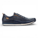 Liverpool – Blaue Herren-Sneaker aus Leder mit elastischem Einsatz