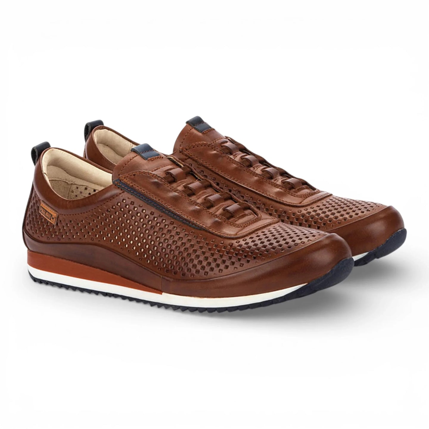 Liverpool – Braune Herren-Sneaker aus Leder mit elastischem Einsatz