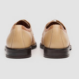 Lorenzo - Herren-Oxfordschuhe aus elfenbeinfarbenem, poliertem Leder