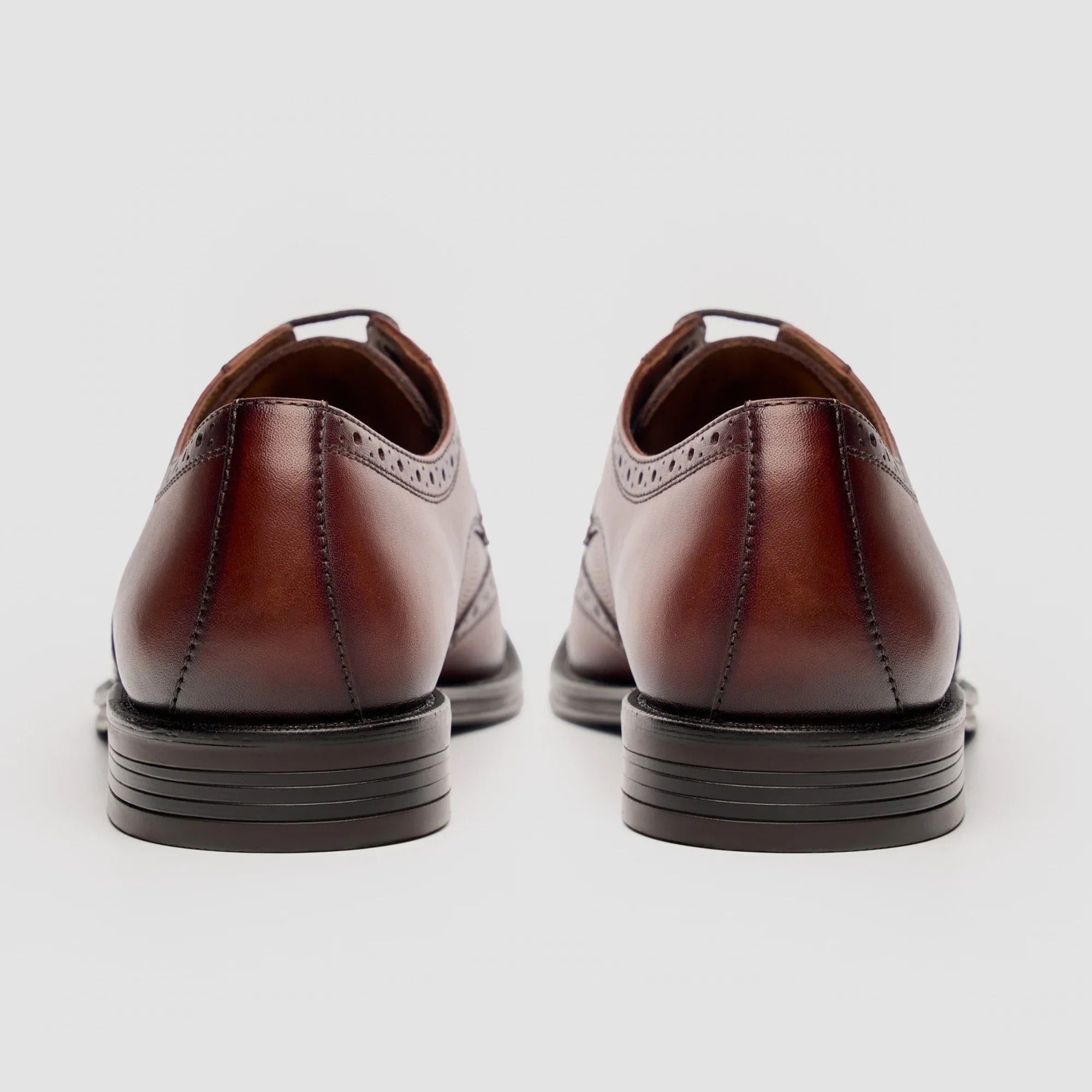 Lorenzo - Herren-Oxfordschuhe aus hellbraunem, poliertem Leder