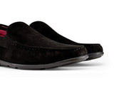 Mens Suede Square Toe Slip On Shoes