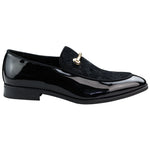 Men's Moccasin Loafers Shoes Leather Black Lined Slip On Velvet Smart Formal Shoe