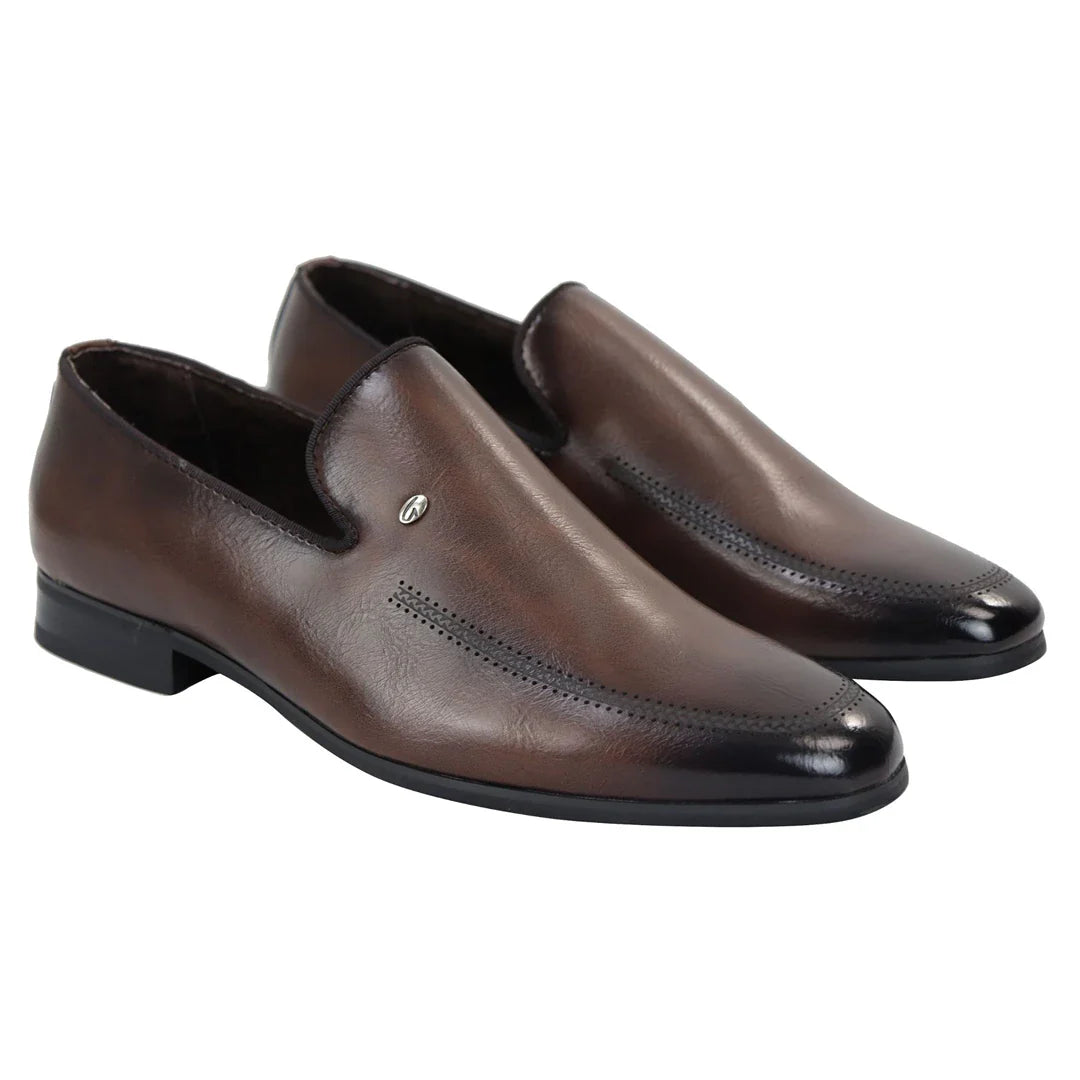 Men's Slip On Brown Loafer Shoes