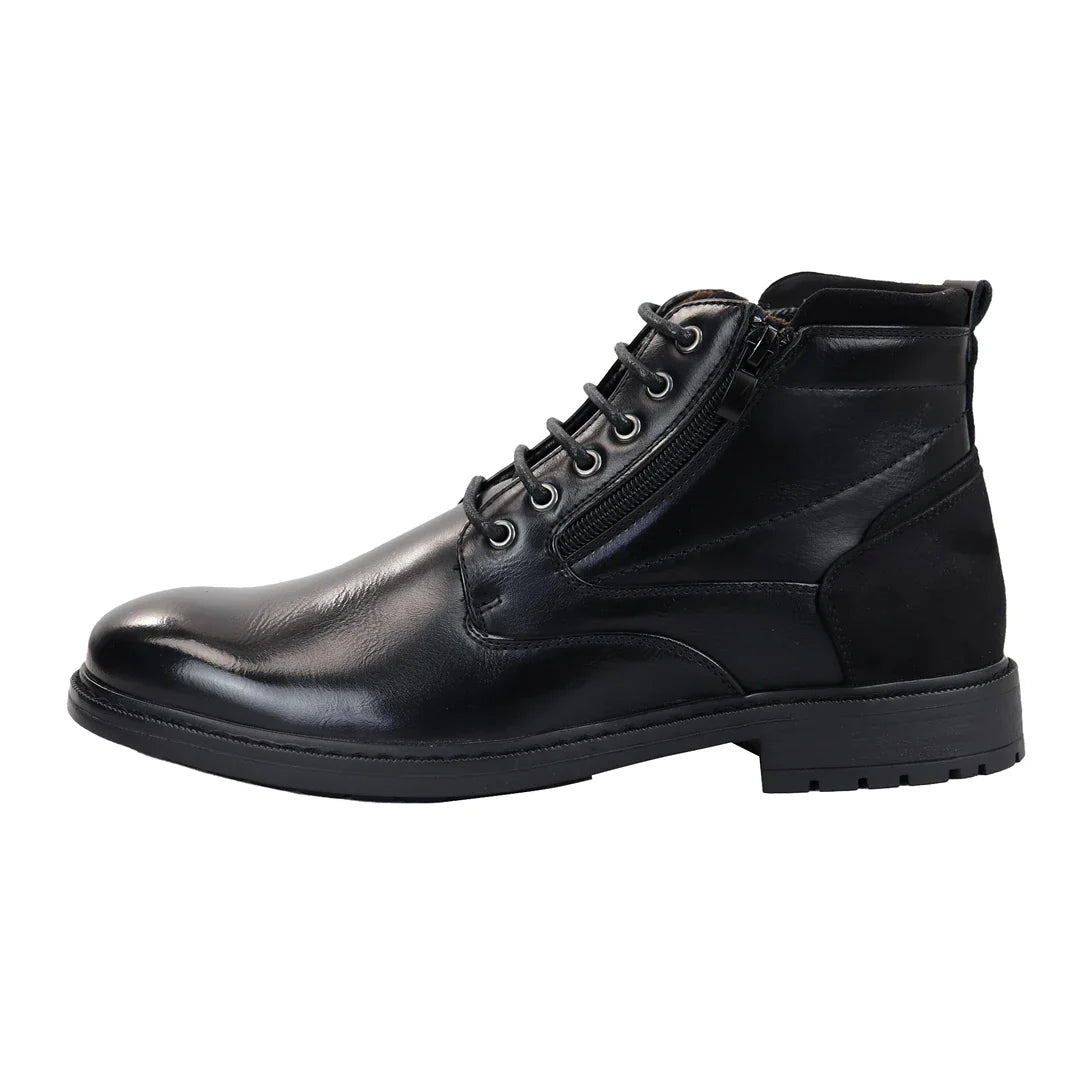 Men's Lace Up Black Ankle Boots