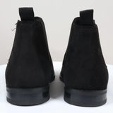 Men's Slip On Black Suede Leather Lined Chelsea Boots