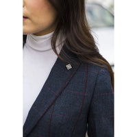 Madrid – Damenblazer aus marineblauem Tweed in taillierter Passform