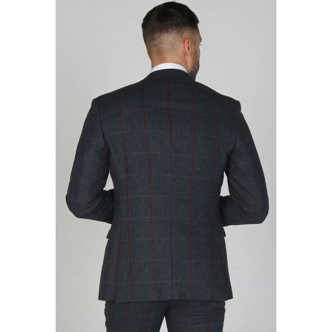 Madrid - Men's Blue Tweed Blazer