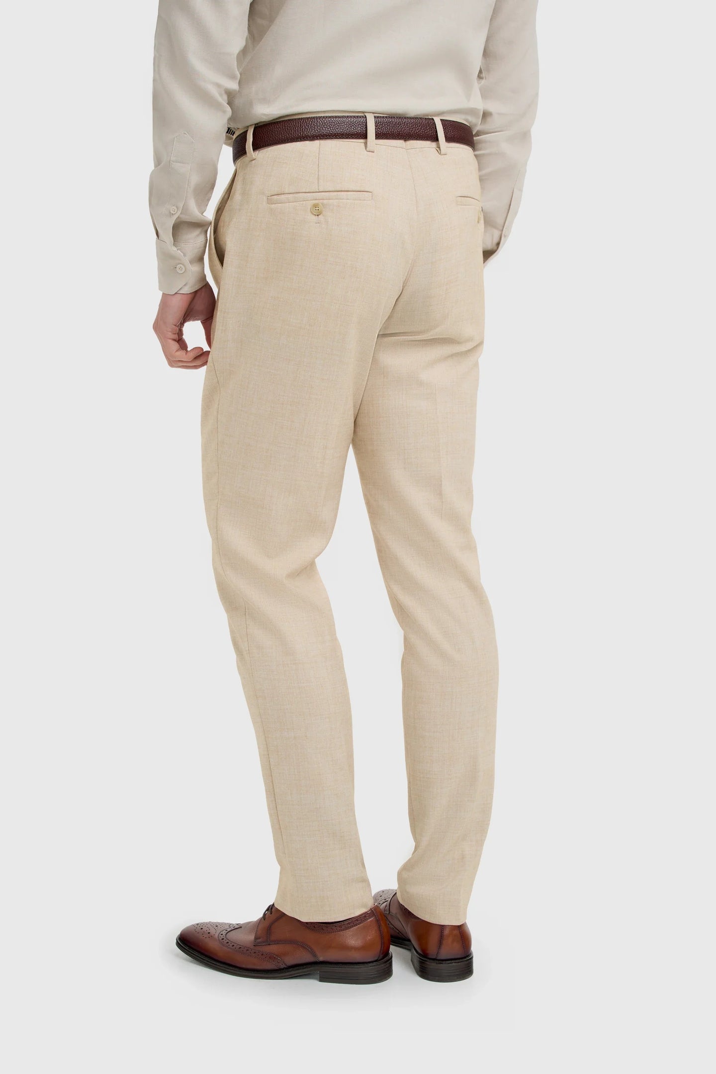 Malibu - Beige Herrenhose mit Struktur