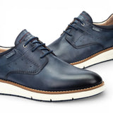 Manacor – Blaue Herren-Sneaker aus Leder mit Schnürung