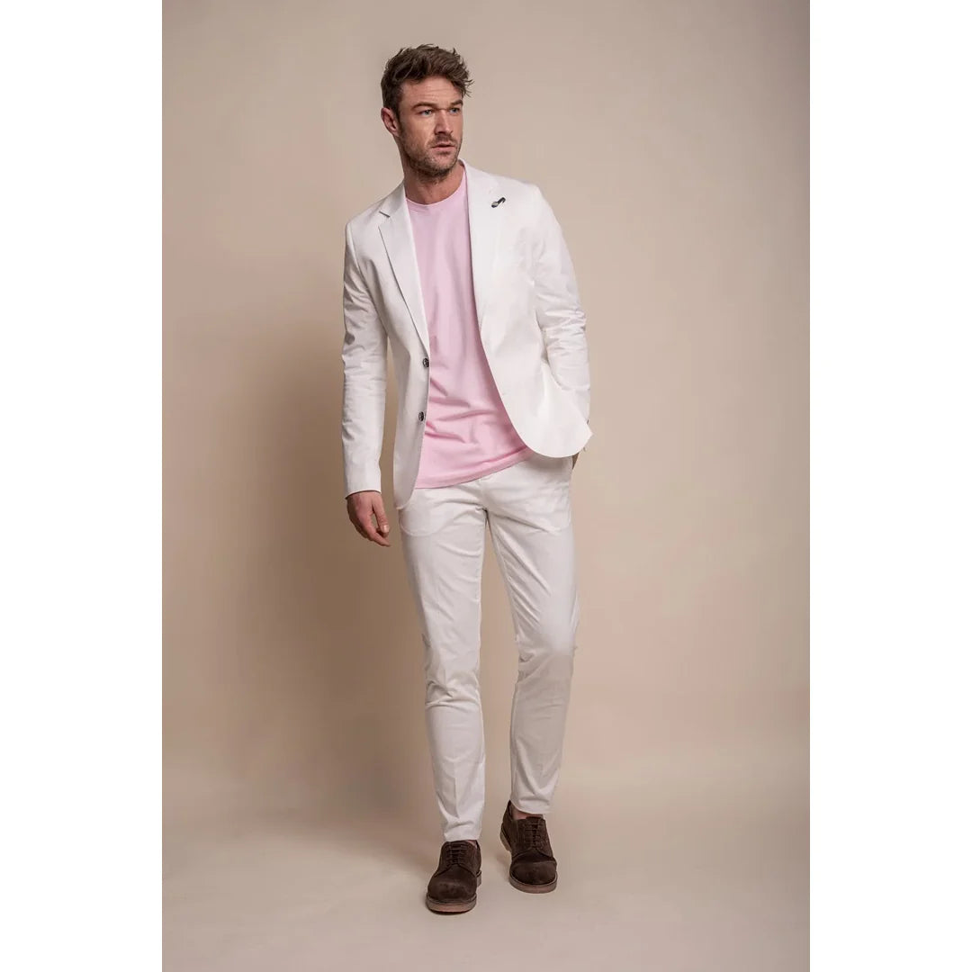 Mario - Men's Smart Summer Cream Blazer