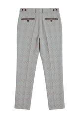 Mark – Beige karierte Herrenhose