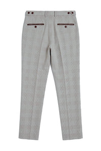 Mark – Beige karierte Herrenhose