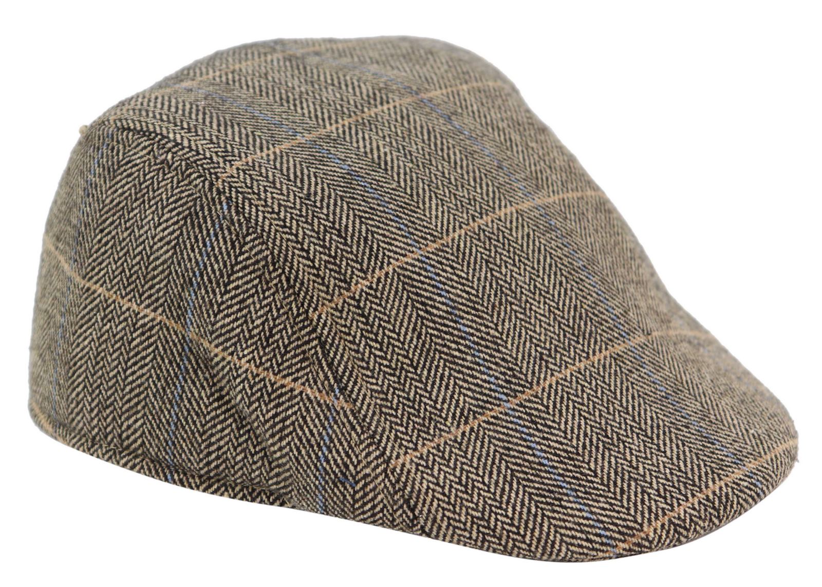Marc Darcy DX7 Mens Tweed Vintage Retro Grandad Flat Caps Hats Peaky Blinders Check Classic