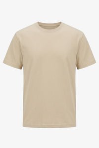 Beige Herren-T-Shirt aus klassischem Baumwollmischgewebe